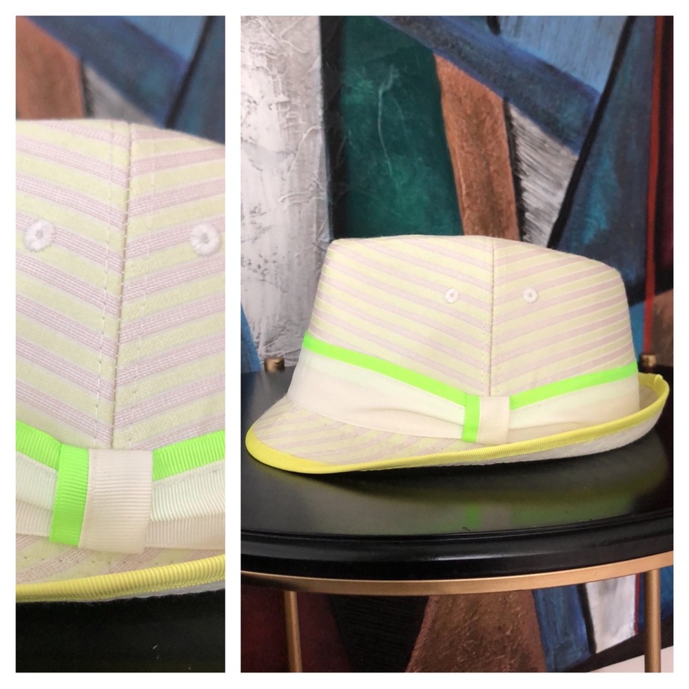 BCBGeneration Striped Fedora Hat